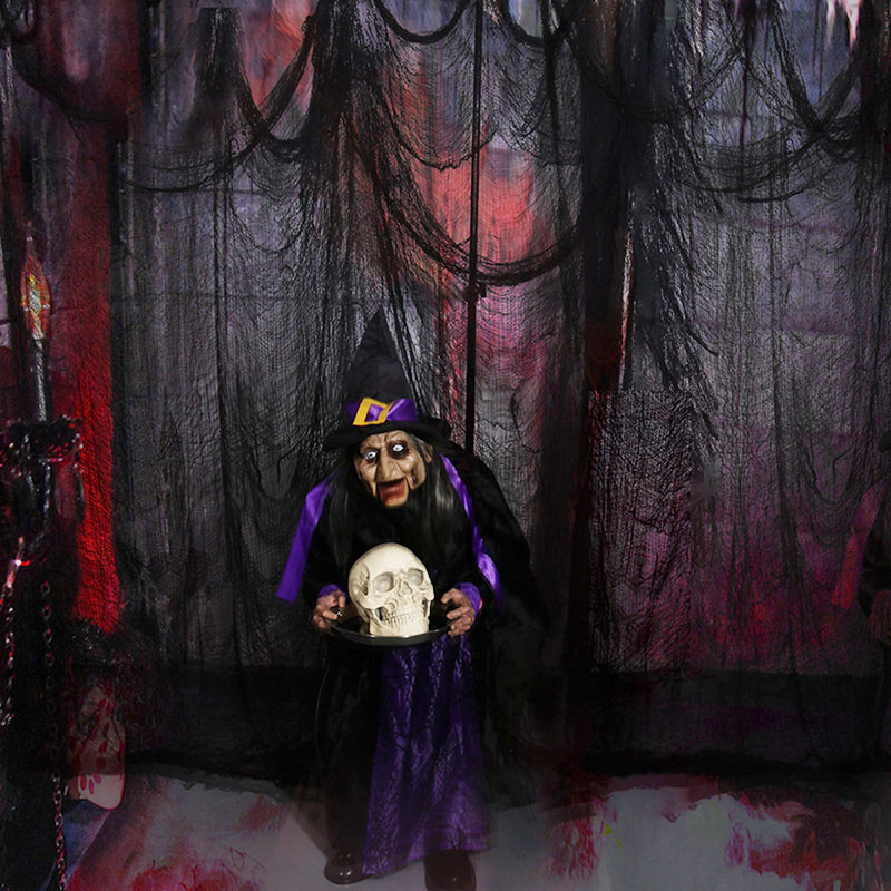 极速Halloween Window Table Door Net PaIrty Decor Black Gauze