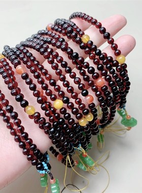 极速天然琥珀g血珀手机链包挂钥匙挂 搭配南红蜜蜡琉璃diy挂件挂