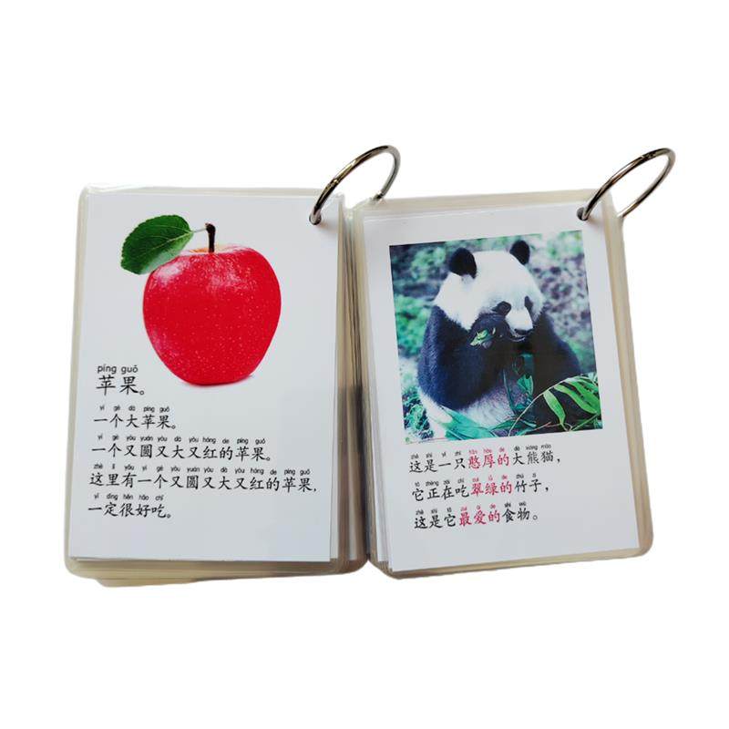 极速宝宝早教启蒙卡片语言训练扩张E句形容词看图学说话表达发育
