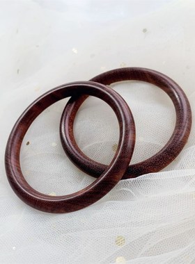 极速老料b紫檀木女款圆条美人条手镯 木质镯子 文玩圆条手镯 新款