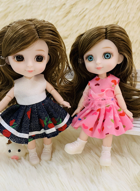 极速New BjD g13CM Doll 13 Movable Joints Cute Face and Blue