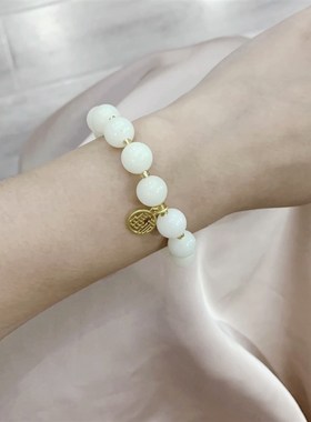 极速白玉菩提根单圈女款手链 女款文玩G菩提手串 小众简约百搭女