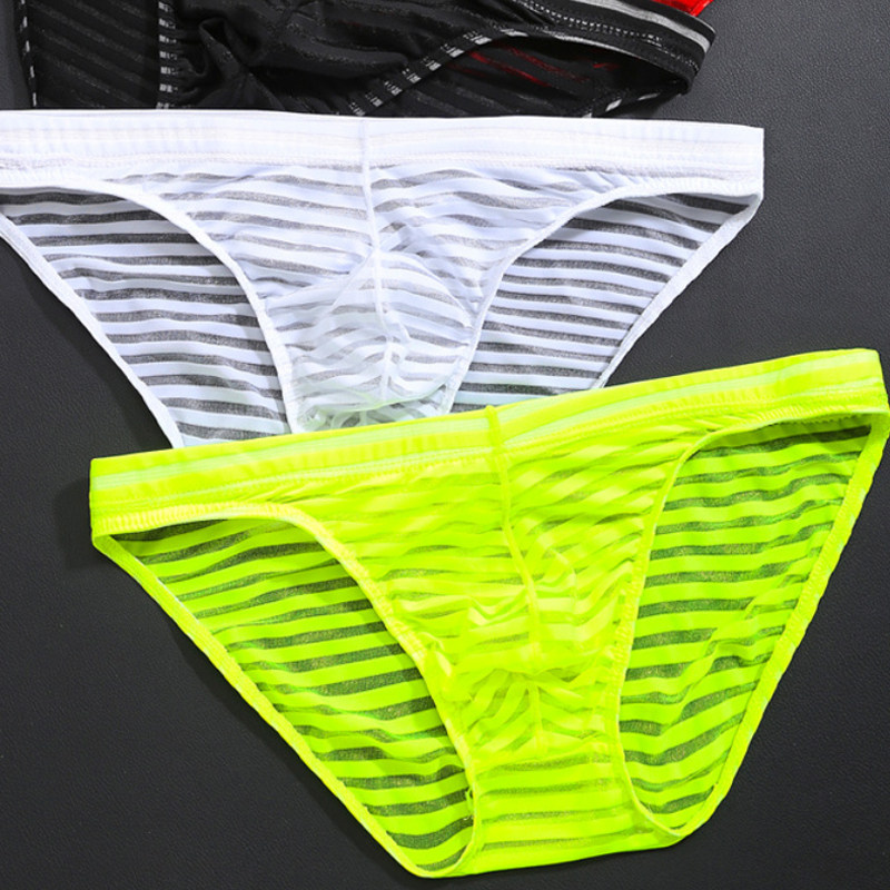 极速M-3XL 6Colors Menq Low-Waist Ultra-Thin Transparent Mesh