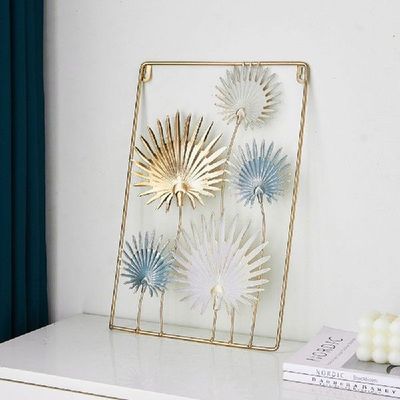 速发Iron Macrame Room Wall Decor Panel Metal Ginkgo Biloba W