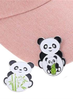 极速1Pc Metal Ckhina Panda & Bamboo Shoots Pattern Golf Ball