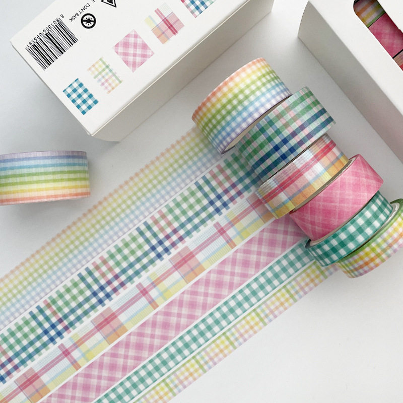 极速6pcs And paper tape simple lattice Mhand account tape
