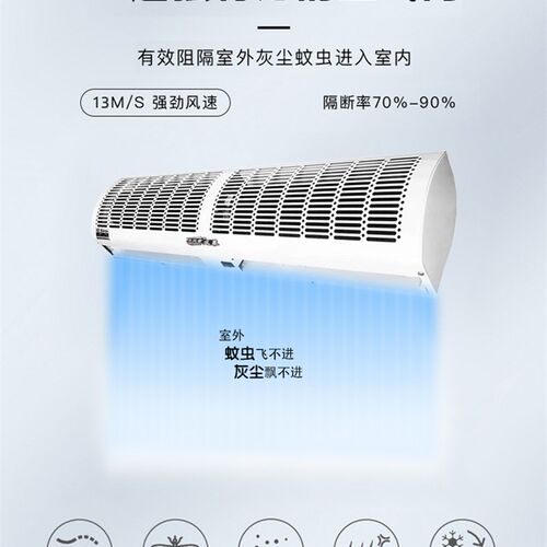 新品风幕机商用静音超薄门头冷库超市专用门口Q风机配件风帘闸机