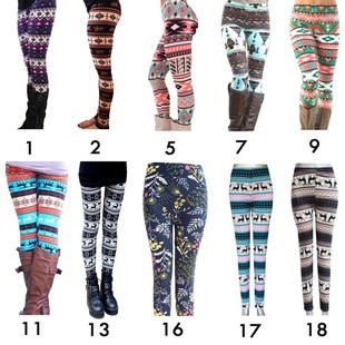 Leggings Pants Print 极速Fashion WaiYst HOT High Leg Womens