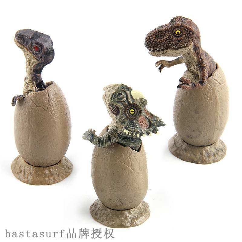 极速Jurassic idinosaur hand-made model half hatching dinosau