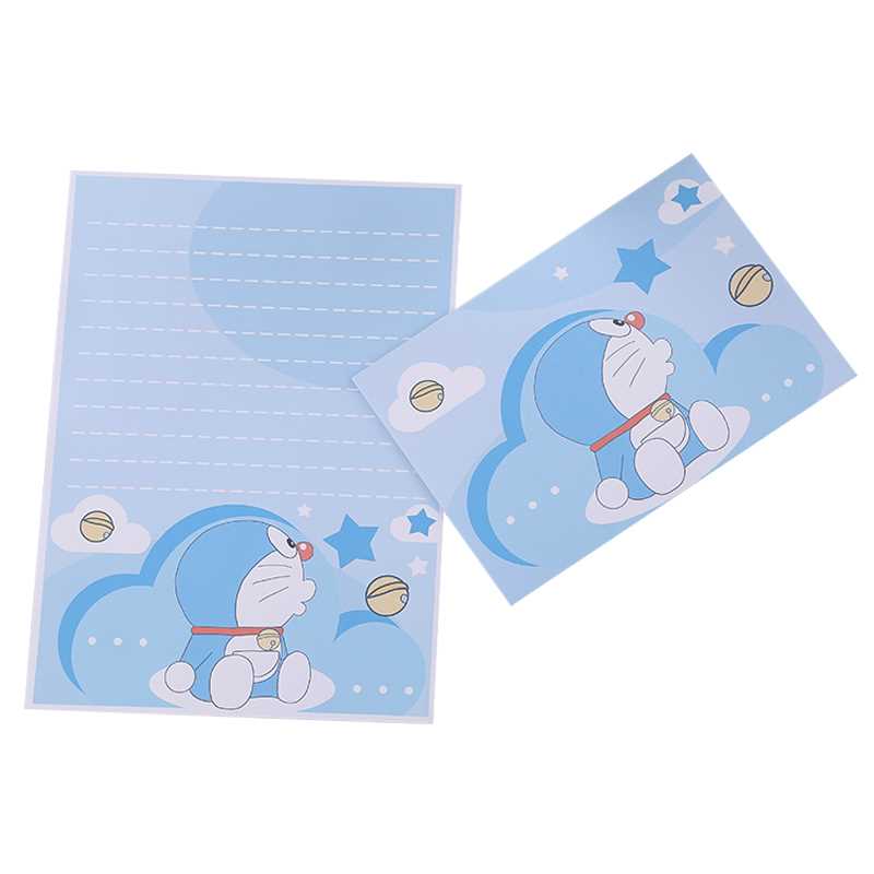 极速可爱卡通多啦a梦信封信纸套装唯美小清N新书写稿纸信笺包邮可