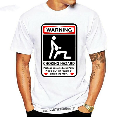 极速Mens Choking Hoazard Warning Sign Black T Shirt Funny C