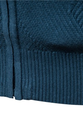 极速AIOPESON Argyle Solid Color Cardigan Men CasualW Quality