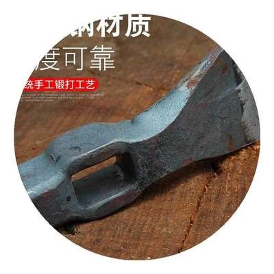 新品。刨锛木工锛头全钢手动木柄锄锛镐锛L镐斧锛锤瓦工砍砖工具