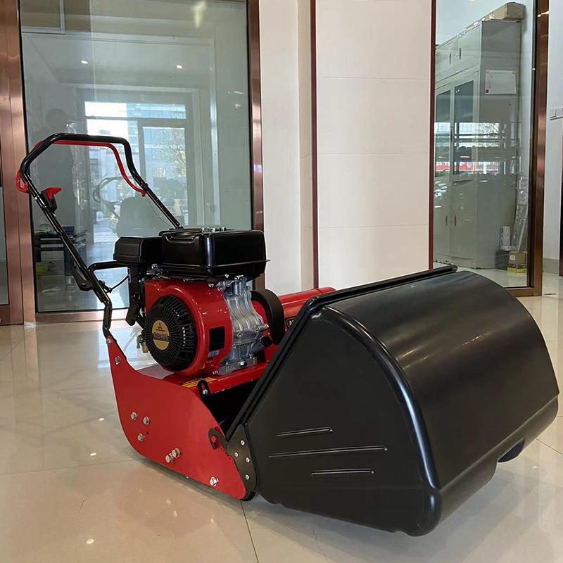 果园草坪手扶式剪草机 小型手推式滚刀果岭机 高尔夫球场剪草机