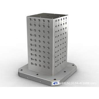 昱暐BP08卧加四面基座方箱孔定位立柱墓碑交换工作台模组化夹治具