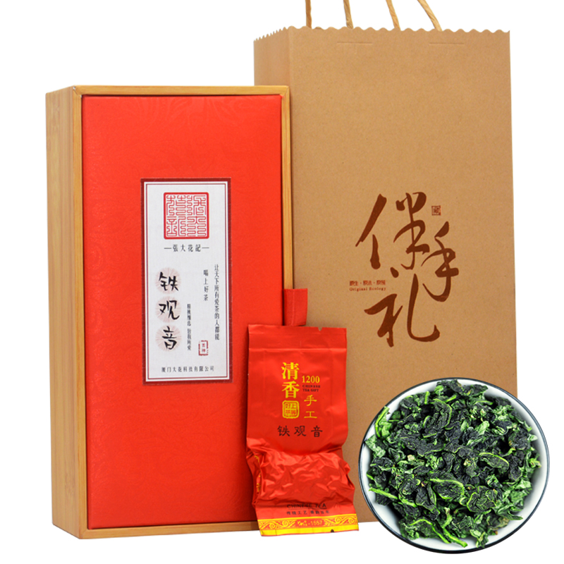 張大花記 铁观音茶叶清香型乌龙茶高山好茶真空小泡包装礼盒套装