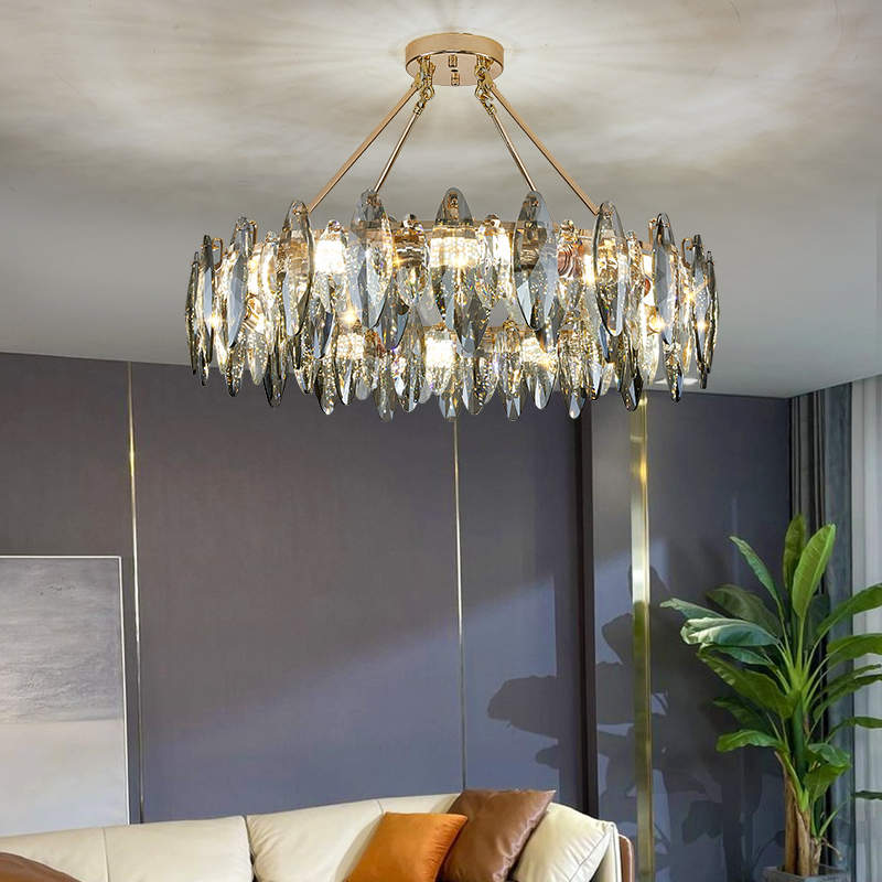 后现代轻奢圆形高档大气水晶吊灯