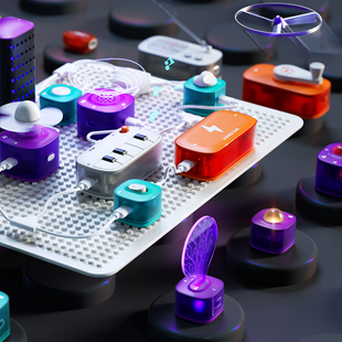 科学罐头电路积木电子小实验套装小学生制作小发明儿童初中生专用