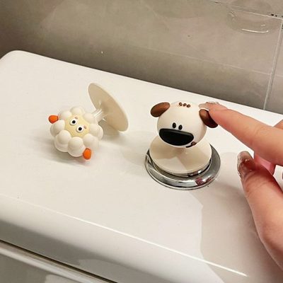按钮按压器通用盖卫生间水箱水马桶冲美甲配件开关装饰可爱创意用