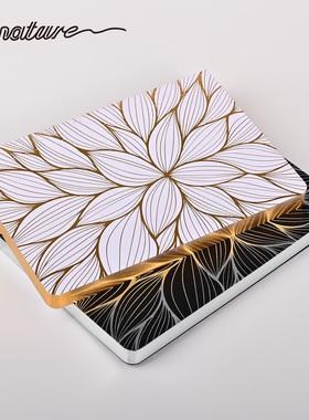 Signature花卉图案烫金a6笔记本高档收藏纪念版记事本空白手账本