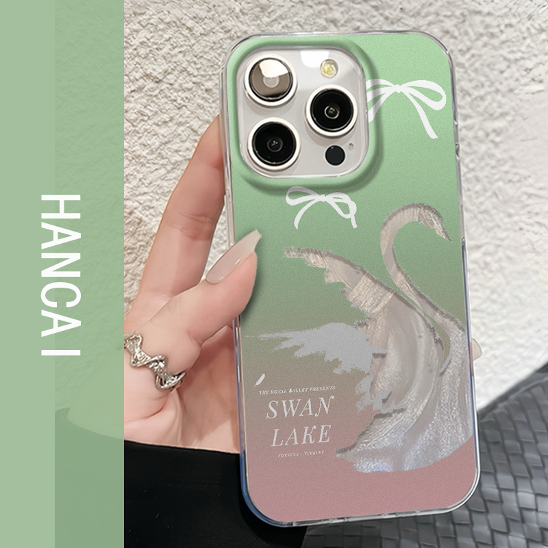 小清新天鹅蝴蝶结适用苹果16小米15ultra荣耀90华为mate70opporeno13vivos20iphone14promax红米turbo4y52k80