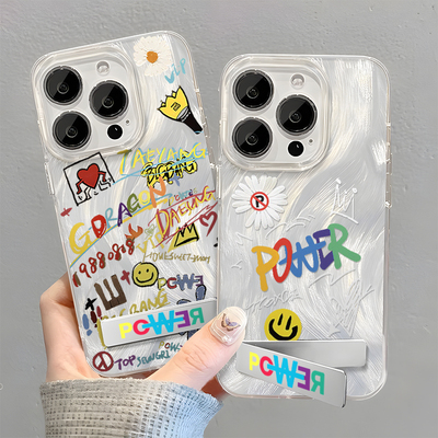 权志龙手机壳power雏菊支架项链