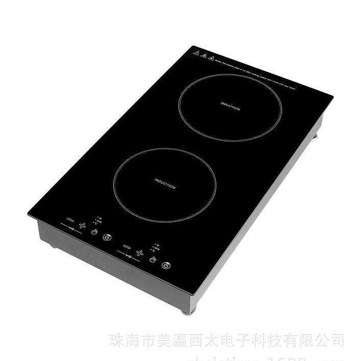 sistime外贸出口家用双头电磁炉触摸式黑晶面板 510*288mm