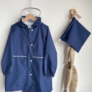 全身防水男童女童小学生幼儿时尚 日韩系防暴雨儿童雨衣书包位长款