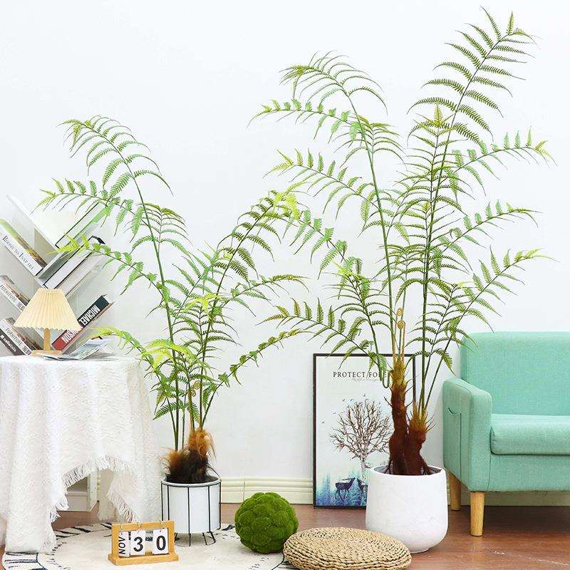 室内落地装饰蕨类假绿植盆栽北欧网红仿真植物盆景摆件假树