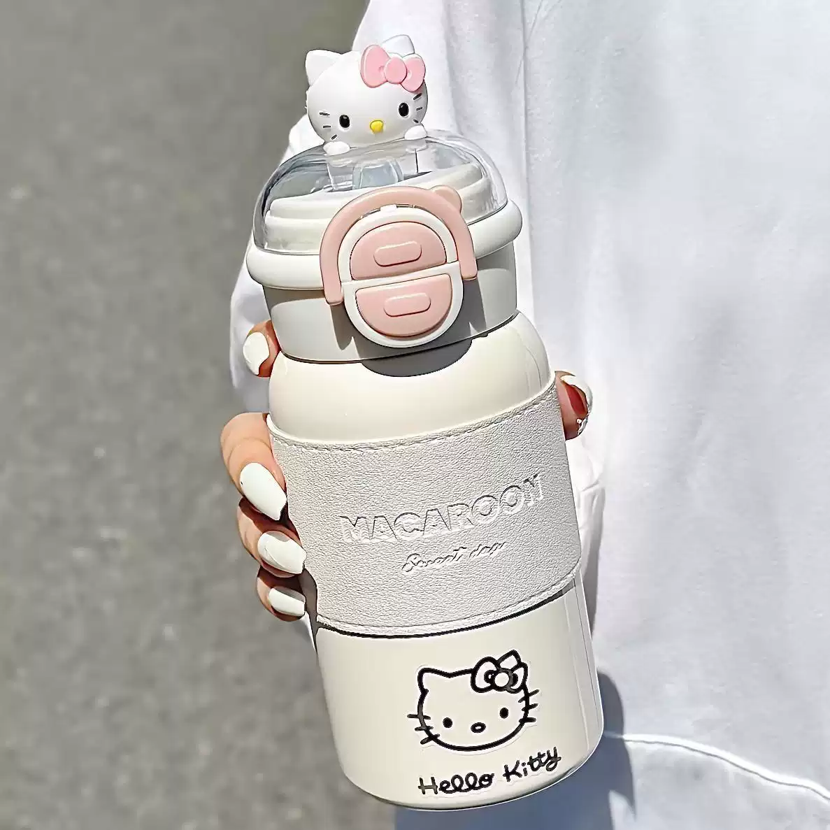 Hello Kitty可爱双饮水杯学生高颜值吸管保温杯2025新款便携杯子