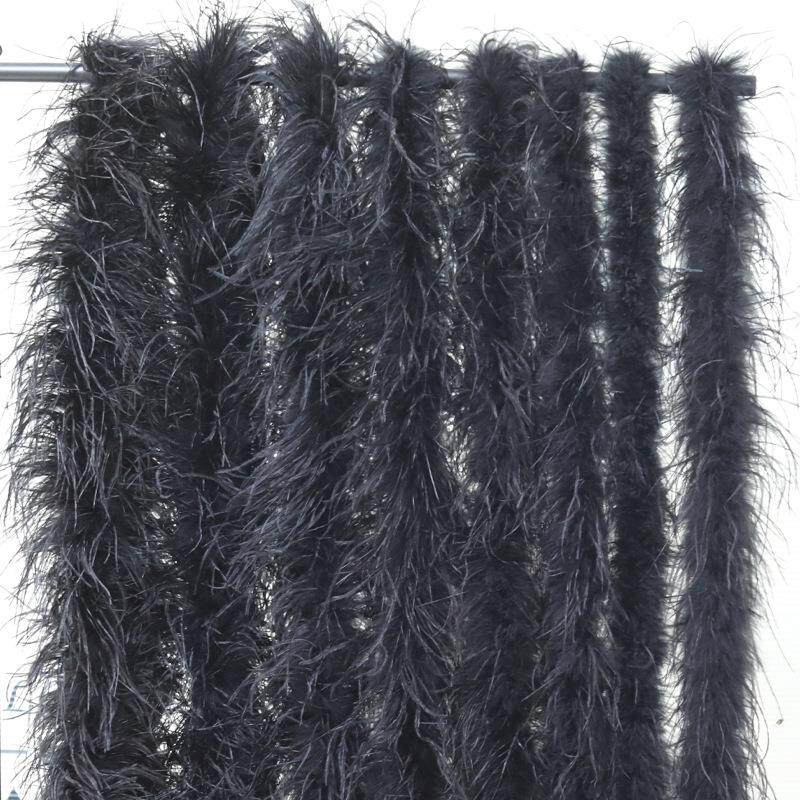 多层加密加粗鸵鸟羽毛条驼鸟毛条舞蹈服礼服时装diy手工服装辅料