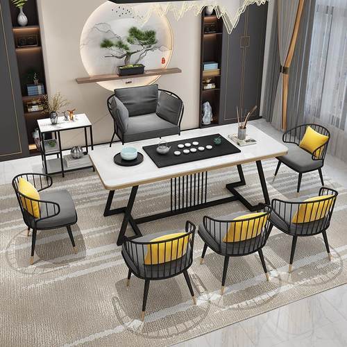 新中式茶桌椅组合禅意功夫茶桌家用现代简约小茶台办公茶室泡茶桌