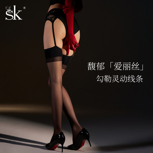 SK性感薄款吊带袜一体式丝袜