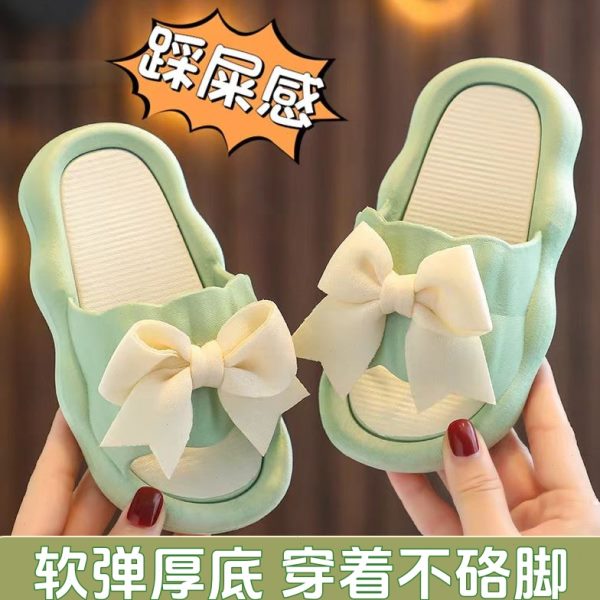 防滑踩屎感2025儿童拖鞋女不家居孩蝴蝶结新款脚凉拖鞋臭夏季外穿