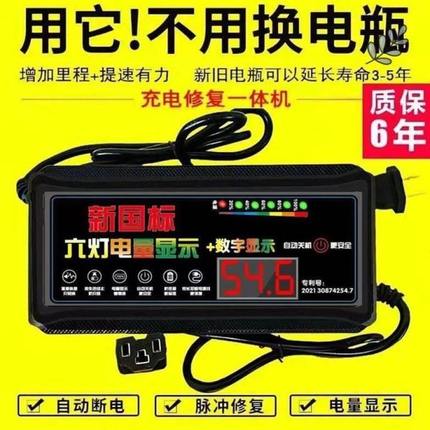 V7三轮电动车两轮60电动车充电器48V快充V 级2电车通用自动断电超