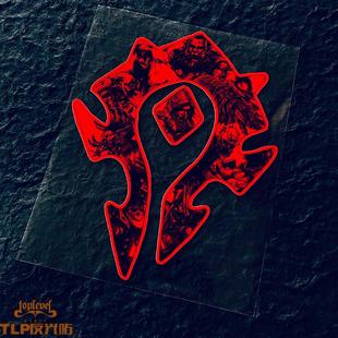 TLP反光车贴 魔兽世界WOW部落标志希尔瓦娜斯女王萨尔加尔鲁什贴