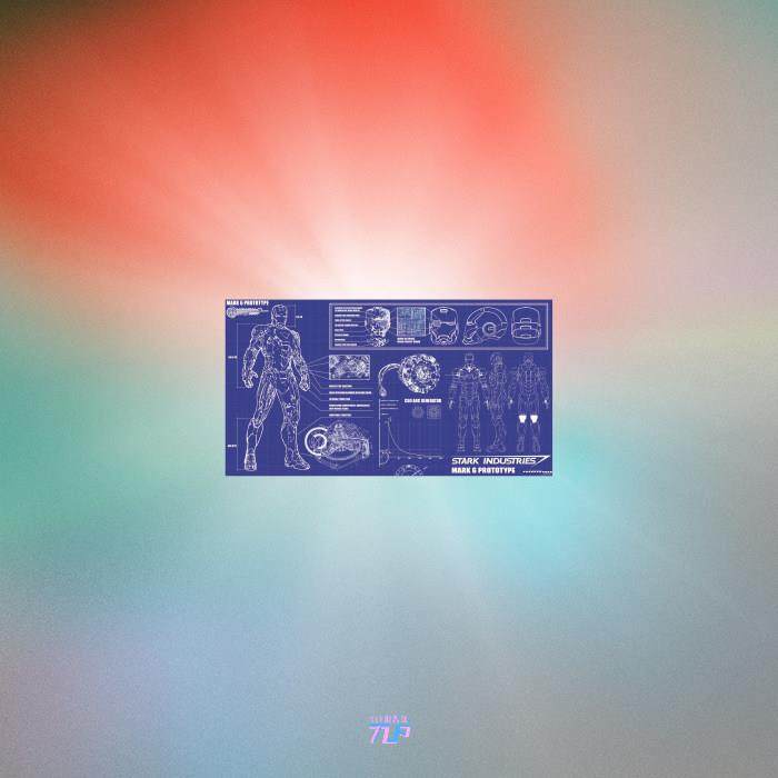 TLP反光车贴 复联漫威钢铁侠Iron Man托尼史塔克构造图蓝图贴纸