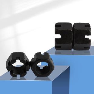 Gb6178细齿开槽六角螺母原装 Gb9457开槽螺母钢黑