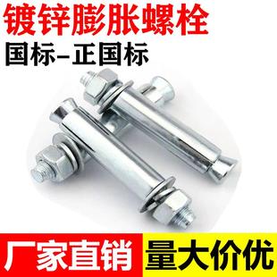 国标膨胀螺丝M6M8M10M12M16M18M20M24拉爆膨胀螺丝加长外膨胀螺栓