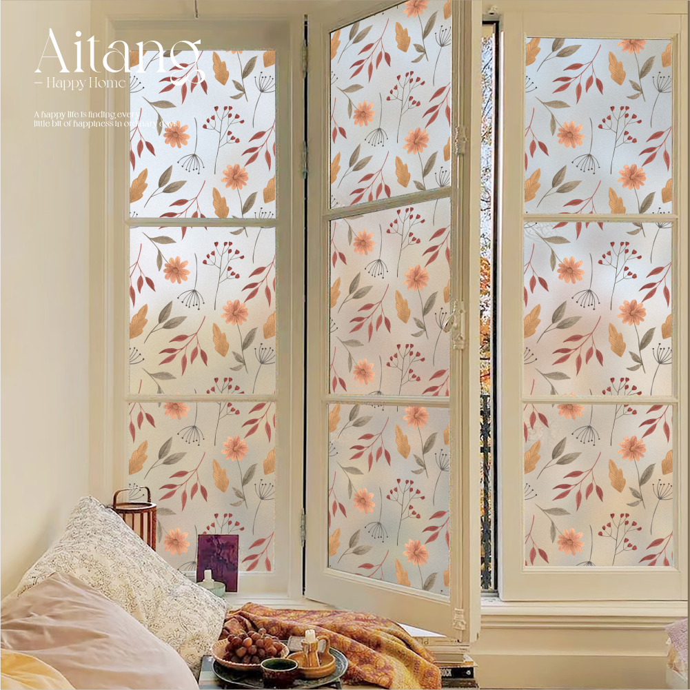 法式浪漫高级厕所窗户贴纸防走光静电免胶贴纸透光不透明艺术装饰,家居饰品,防窥贴/膜,淘宝优惠券,粉丝福利购,淘宝优惠卷