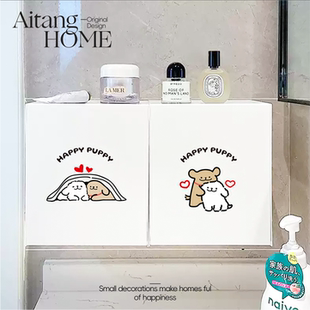 厕所收纳盒卫生间置物架大容量收纳卫生巾棉签纸巾小物件储物盒