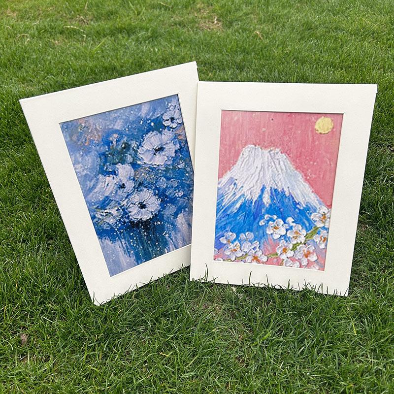 10个一份长方形简易卡纸相框a3a4儿童画装裱画框8开4开厚卡纸画框