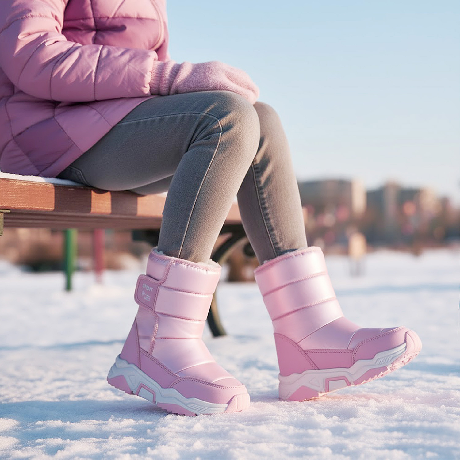儿童雪地靴冬季加绒加厚童鞋防水防滑保暖男女童大棉鞋