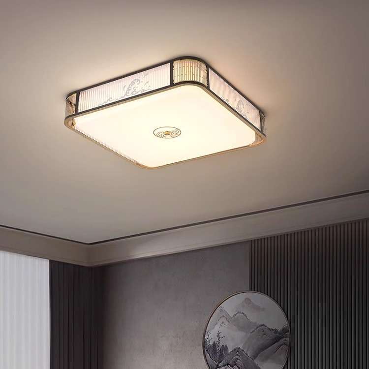 现代新中式吸顶灯大气客厅灯套餐长形LED餐厅灯简约阳台卧室灯具