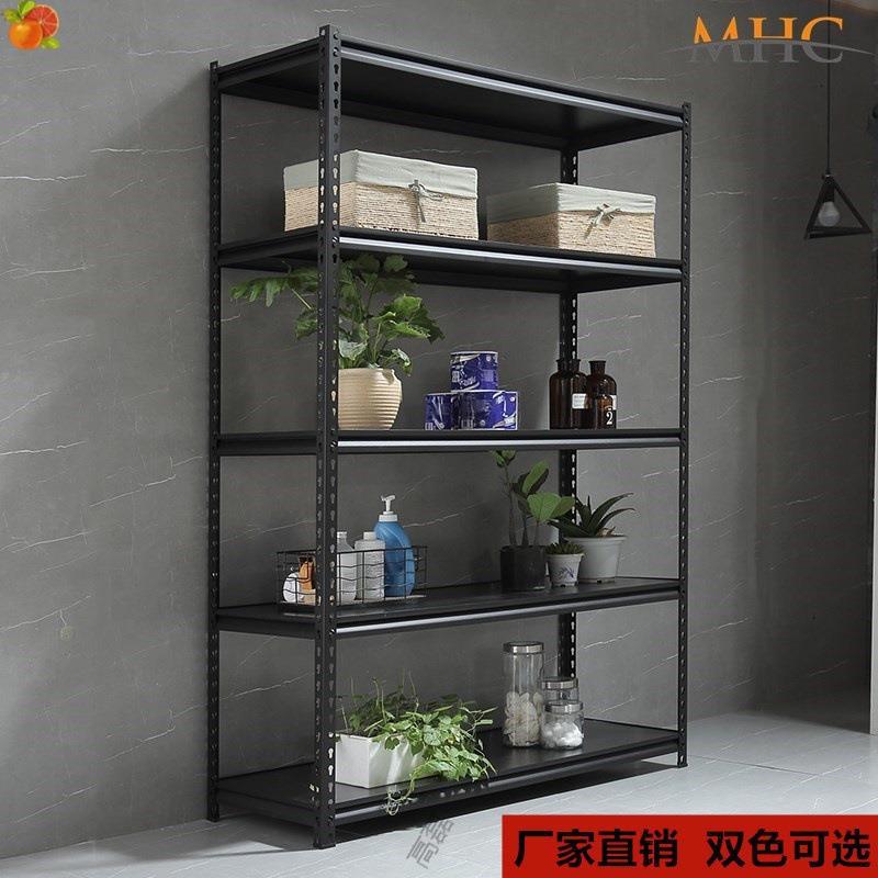 。货架仓库置物架加厚工业风角钢型材五层展示架子家庭储藏室粮油