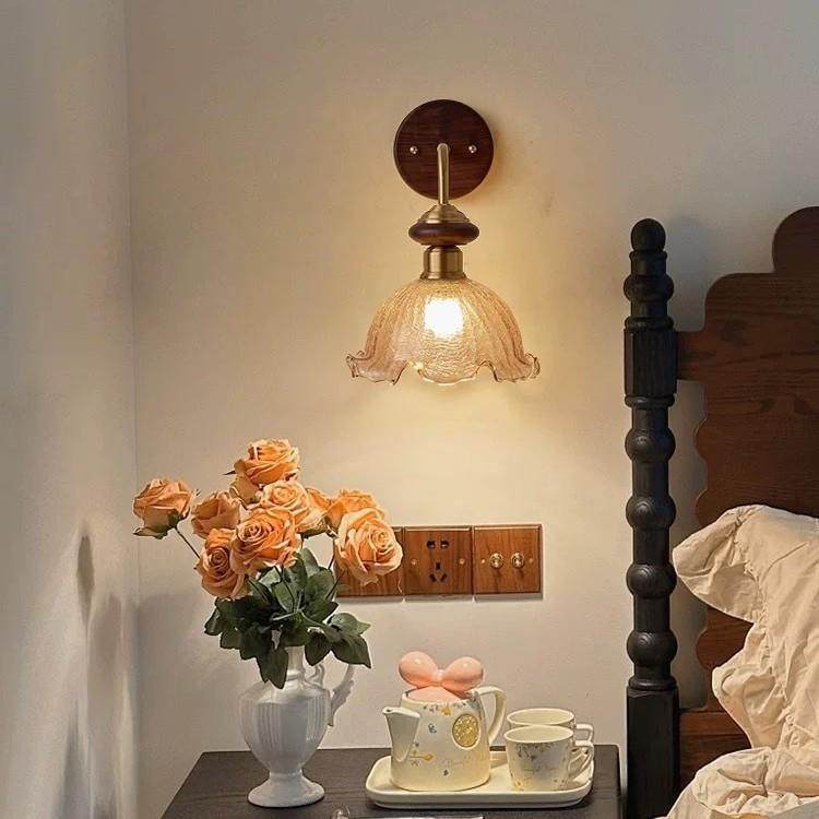 法式卧室床头壁灯走廊过道灯冰裂纹衣帽间装饰壁灯楼梯过道墙壁灯