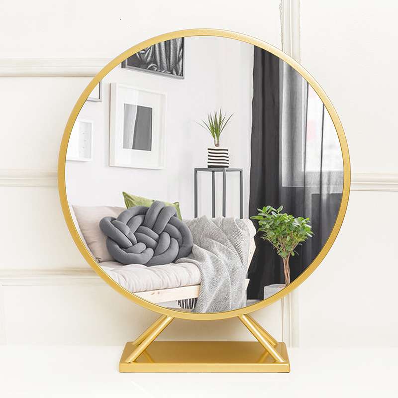 Desktop make-up mirror with light desktop student台式化妆镜