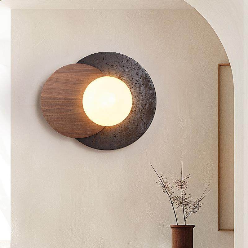 北欧卧室床头壁灯黑洞石中古实木设计师客厅复古民宿过道创意墙灯,鲜花速递/花卉仿真/绿植园艺,割草机/草坪机,淘宝优惠券,粉丝福利购,淘宝优惠卷