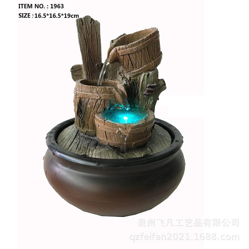 创意简约迷你招财桌面流水摆件喷泉水球喷泉摆件家居生财水景摆设