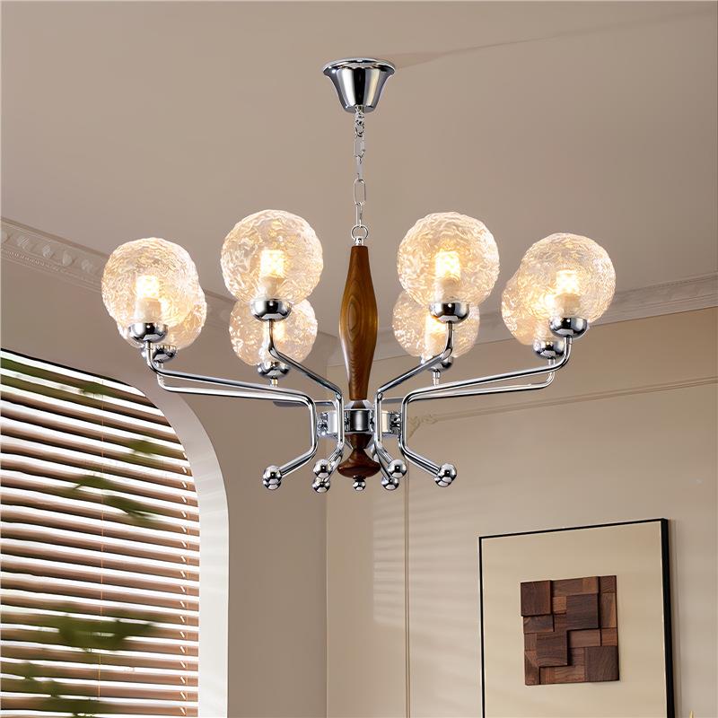 中古风客厅主灯餐厅卧室书房灯铁艺设计师2025新款法式复古吊灯